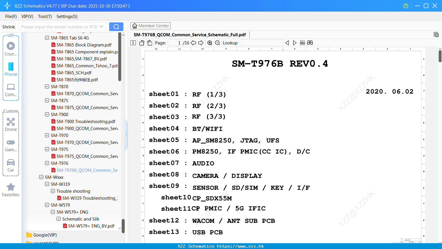 Samsung SM-T976B_QCOM_Common_Service_Schematic_Full